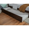 thumbnail image 3 of AFI Nantucket Twin Wood Platform Bed with Footboard and Twin Trundle, Walnut, 3 of 15