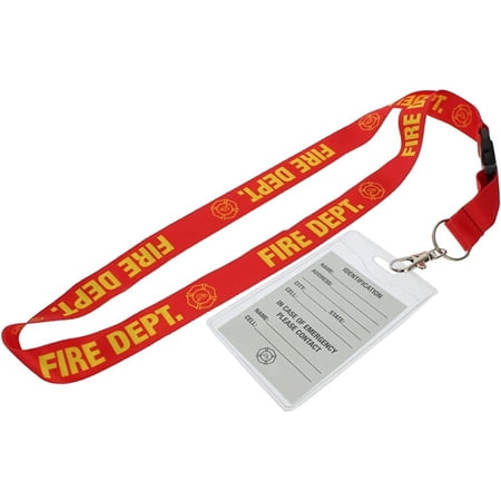 Sterling Gifts 2x Fire Department Firefighter Red Lanyard Key Holder Pack of 2