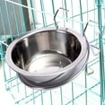 thumbnail image 3 of Hanging Pet Bowl, Dog Crate Bowl Dog Kennel Bowl 3 Size 2 Pack Non Spill Stainless Steel Food Water Bowls Bunny Feeder with Hook for Dogs Cats in Crate Cage Kennel - L, 3 of 5