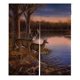 thumbnail image 1 of ABPHQTO River Edge Deers Japanese Noren Cortina, River Edge Deers Puerta Cortina de puerta Cortina de entrada Cortina de entrada Cortina de lino de algodón Tamaño 105x120cm, 1 of 1
