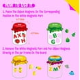 thumbnail image 2 of 12 Pieces Magnetic Color Sorting Jars, 60 Color & Letter Magnets for Fridge Whiteboard, Early Educational Sorting Toy Set, Alphabet A-Z Learning Tool for Baby Toddlers Kids, 2 of 14