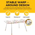thumbnail image 4 of Easter Table Cloths for 8 Foot Rectangle Tables, Spring Rabbit Feet Eggs Botanical Blooms Flowers Patio Waterproof Elastic Fitted Tablecloths, Washable Rectangular Table Cover for Camping, 4 of 8