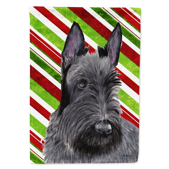 Scottish Terrier Candy Cane Holiday Christmas Garden Flag