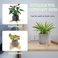 thumbnail image 4 of Set of 5 Short Wooden Plant Stand 5 Size, Single Floor Flower Planter Stand, Outdoor Clearance Plant Holders Indoor Stand, Mid Century Modern Plant Stand Riser Shelf for Display (Nature), 4 of 7