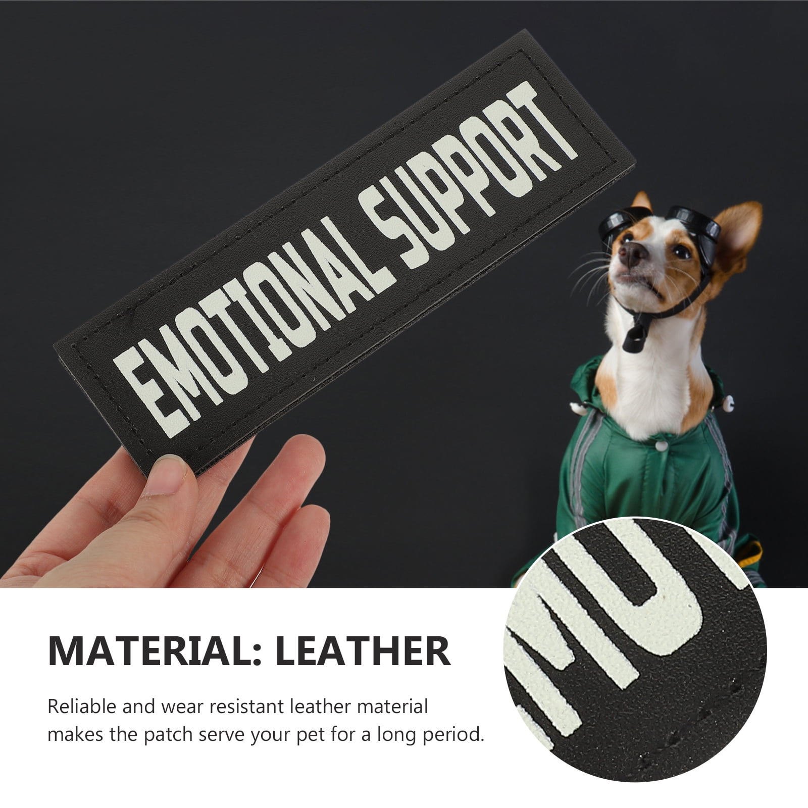  Dog Vest Patches, Service Dog/in Training/Emotional  Support/Therapy Dog/DO NOT PET PU Patches - 2 Free Removable Dog Tags for  Dog Harness, Collar & Leash : Pet Supplies