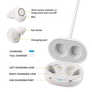 Jinghao Personal Sound Amplifier Product for Ears for Seniors Adults with Rechargeable Charging Box White