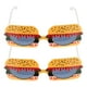 thumbnail image 4 of KAKOWELY 2 gafas con forma de hamburguesa, divertidas gafas para fiesta de máscaras, gafas de sol de Halloween para fiestas de cumpleaños y decoraciones de verano., 4 of 5