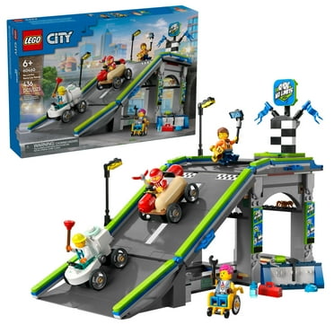 LEGO City No Limits: Race Car Ramp Track Toy - Building Toy for Kids, Boys and Girls, Ages 6  - Soap Box Car Ramp for Racing with 2 Cars, 4 Minifigures, and Buildable Ramp - Gift Idea - 60460