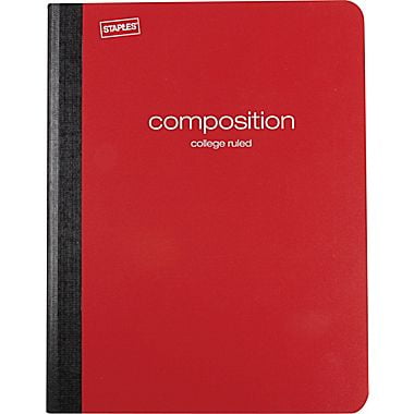 notebook composition college ruled staples poly