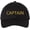 Black, variant on Captain Embroidered Baseball Cap | 100% Cotton Adjustable Outdoor & Casual Wear Dad Hat for Men & Women (RoyalBlue)