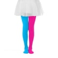 thumbnail image 2 of Cowsor Toddler Girls Dancing Tights Double Color in One Footed Velvet Leggings Stockings Pantyhose, 2 of 7