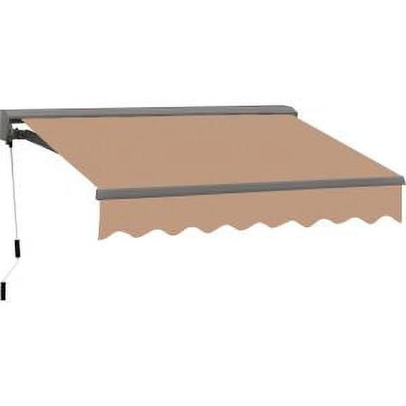 Advaning Classic Series 16x10 ft. Manual Retractable Sunshade Awning - Canvas Umber