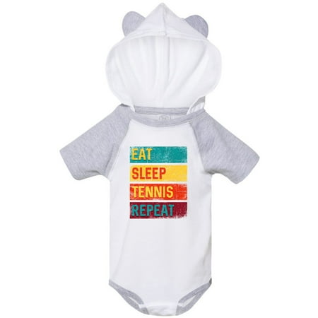 

Inktastic Tennis Player Eat Sleep Tennis Repeat Gift Baby Boy or Baby Girl Bodysuit
