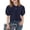 Navy, variant on YNGKMEA Uniform Polo Shirts for Girls Short Sleeve Peter Pan Collar School Uniform Shirts Kids Cute Puff Sleeve Polo Shirt