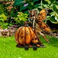 thumbnail image 4 of Diceymbol Halloween Pumpkin Fairy Yard Ornament Winged Gothic Planter Decor with Stake, Spooky Garden & Indoor Decoration, Weather-Resistant Halloween Gift, 4 of 6