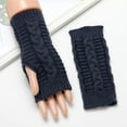 thumbnail image 2 of LEKODE Fingerless Gloves for Women Knit Gloves Arm Warmers Women Gloves Winter Gloves for Women Winter Gloves Men Thermal Gloves for Women Warm Gloves for Men Dark Gray One Size, 2 of 4