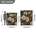 thumbnail image 4 of 50x60 inch Crystal Fleece & Arctic Fleece Blanket Soft Bed Throws for Home or Camping Elegant Beige Floral, 4 of 7