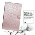 thumbnail image 4 of Dteck Flower Patterned Case For Amazon Kindle Fire HD10 2017/2018/2019 Released (10.1-inch),Magnetic Leather Card Holder Wallet Folio Kickstand Protective Cover,Rosegold, 4 of 6