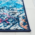 thumbnail image 5 of SAFAVIEH Riviera Dzvezda Abstract Polyester Machine Washable Area Rug, Navy/Light Blue, 9' x 12', 5 of 13