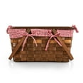 thumbnail image 4 of Picnic Time Kansas Handwoven Wood Picnic Basket with Tabletop Lid and Removable Liner, Red & White Gingham Pattern, 4 of 10
