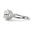 thumbnail image 3 of 14K White Gold Ring Band Engagement Diamond Round Complete Cluster, Size 9, 3 of 7