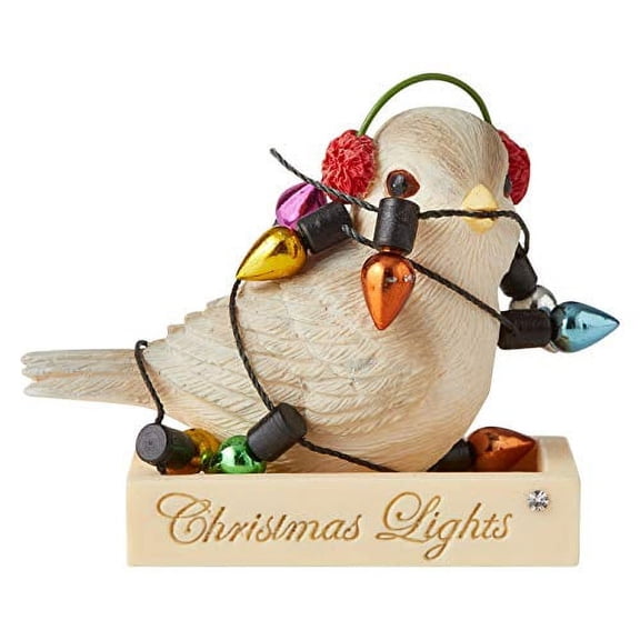 Holiday Strand Lights White Bird 1.77 x 2.17 Resin Decorative Tabletop Figurine