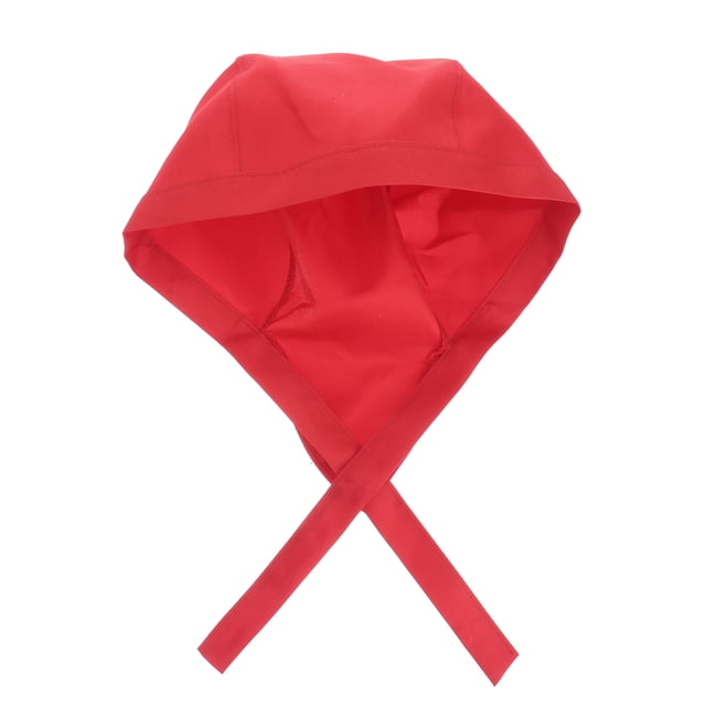 Miangastore Fashion Chefs Hat Kitchen Catering Skull Ribbon Turban (Red)