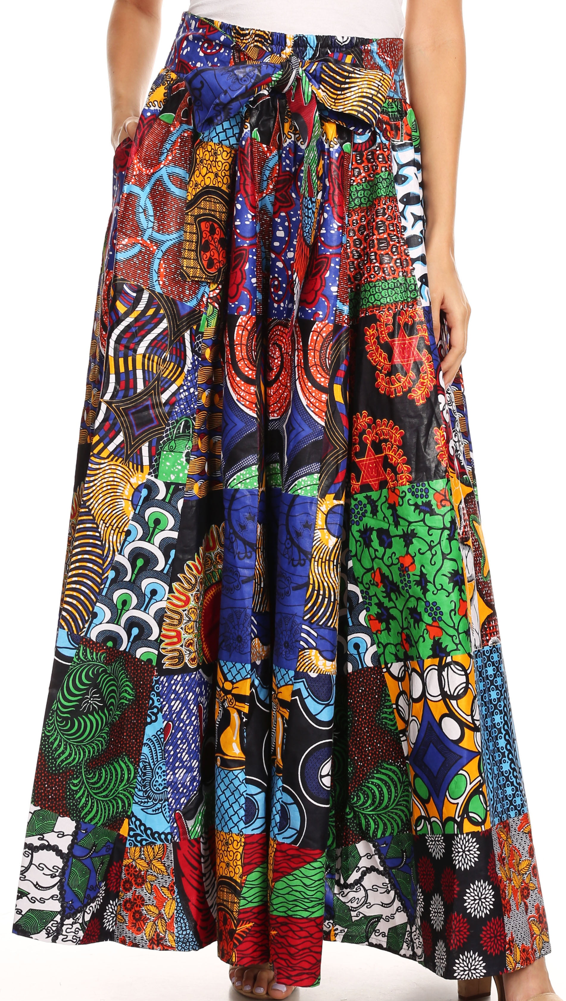 Sakkas Sora Women's Wide Leg Loose African Ankara Print Pants Casual  Elastic Waist - 412-multi/tribal - One Size Regular - Walmart.com