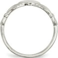 thumbnail image 2 of Sterling Silver Polished Cz Claddagh Ring (Size 8) Made In India qr6602-8, 2 of 5
