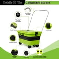 thumbnail image 2 of Collapsible Bucket 5.8 Gallon 22L with Wheels Handle Drain Plug Water Outlet and 2 Universal Connectors for Portable Pressure Washer Cordless Car Washing Camping RV Pet Bath Multi-Use, 2 of 7