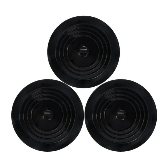 Silicone Sink and Bathtub Stopper Plug, 6-Inch Flat Drain Cover for Kitchen, Bathroom, and Laundry, 3-Pack
