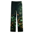 thumbnail image 4 of Mepaouo St Patricks Day Shamrocks Mens Pajama Pants Lounge Soft Sleep Pjs Bottoms Sleepwear(Black,3XL), 4 of 4