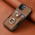 thumbnail image 1 of Stylish iPhone 14 Pro Case with Artificial Leather & Retro Hardware Ring - Perfect Fit for Apple 14plus Card Case, 1 of 5
