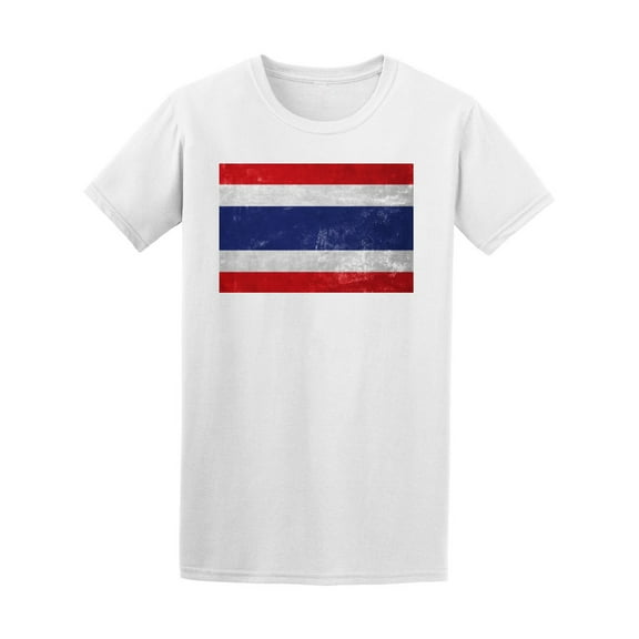 Old Grunge Thailand Flag T-Shirt Men -Image by Shutterstock, Male Medium