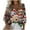 #0407-Multicolor, variant on Ailaofu Ugly Christmas Sweater Women 2025 Cute Xmas Graphic Sweatshirt Waffle Knit Plus Size V Neck Long Sleeve Pullover Tops