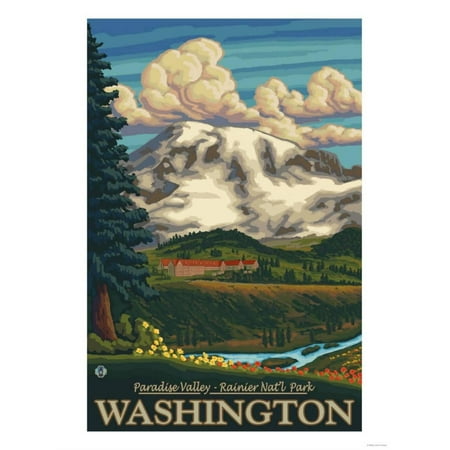 Paradise Inn, Mt. Rainier National Park, Washington Print Wall Art By Lantern