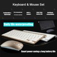 thumbnail image 4 of 2.4G Wireless Keyboard Mouse Mini Multimedia Keypad Combo Set for Laptop Desktop PC TV Office Supplies,Gold Workhe, 4 of 9