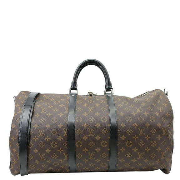 Pre-Owned Louis Vuitton Keepall 55 Bandouliere Monogram Canvas Travel Bag Black