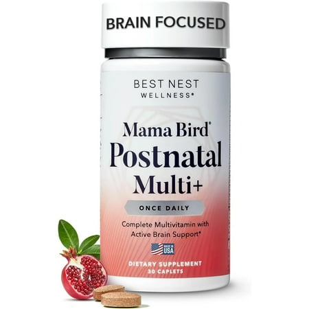 Best Nest Wellness Mama Bird Postnatal Vitamins for Breastfeeding and Postpartum, Once Daily, 30 Ct