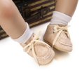 thumbnail image 2 of Baby Boys Girls Lace Up Leather Sneakers Soft Rubber Sole Infant Moccasins Newborn Oxford Loafers Anti-Slip Toddler Wedding Uniform Dress Shoes, 2 of 5