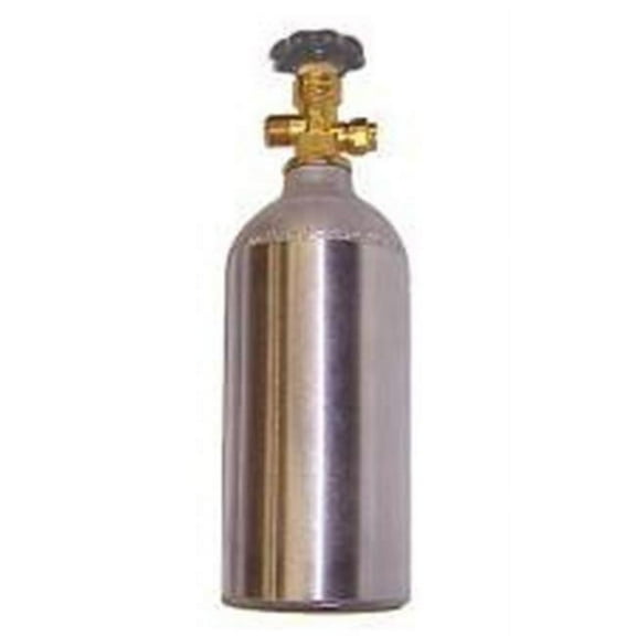 2.5 lbs Aluminum Clear Anodize CO2 Bottle with Standard Valve