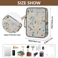 thumbnail image 3 of Haosy Accordion File Organizer Zipper Binder 500 Sheet 6-Tab Expanding File Folder Multi-Pocket 1.2 Inch 3 Ring Pastel Colors Flower and Leaf, 3 of 7