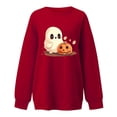 thumbnail image 4 of Futezty Halloween Crewneck Sweatshirts for Women Funny Graphic Pullover Lightweight Fall Long Sleeve Tops, 4 of 4