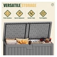 thumbnail image 3 of SONGMY 250 Gallon Outdoor Resin Deck Box with Divider, Waterproof Storage Box with Lockable Lid&Side Handles for Garden Tools, Pools Supplies (Gray), 3 of 7