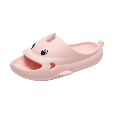 

Honeeladyy Toddler Kid Shoes Toddler Shoes Baby Boys Girls Cute Cartoon Shark Non-slip Soft Sole Beach Slippers Pink Clearance under 10$