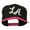 Black Pink, variant on LA Embroidered Snapback Cap - Natural Black OSFM