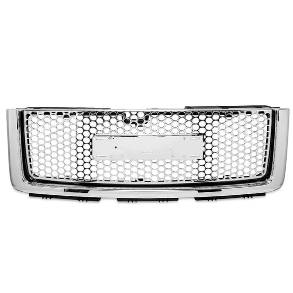 For GMC Sierra 1500 2007-2013 Chrome Front Bumper Upper Hood Grille Grill