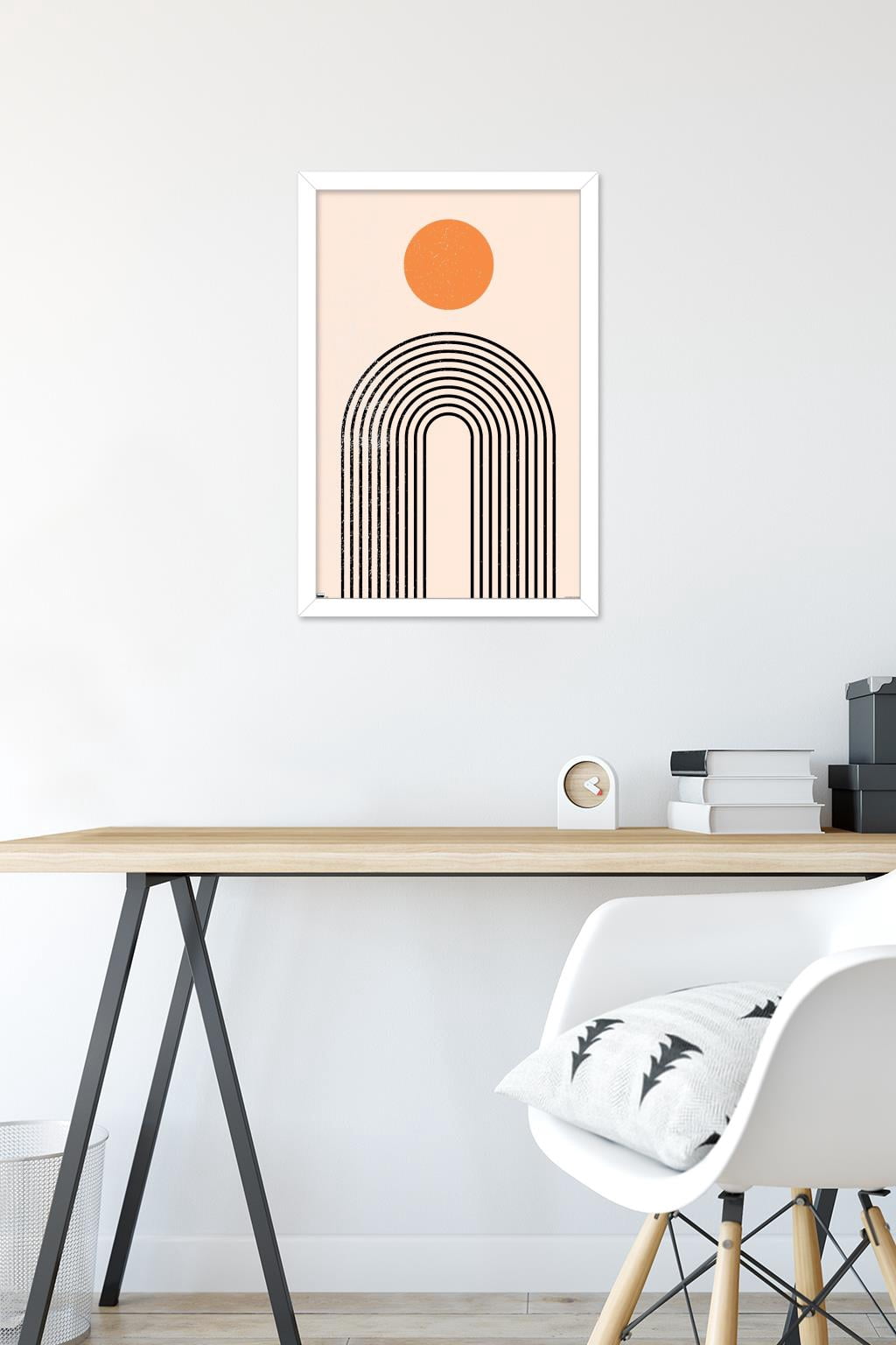 Abstract - Geometric Shapes in Balance Wall Poster, 14.725" x 22.375", Framed