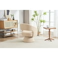 thumbnail image 4 of Swivel Accent Chair, Modern Luxury Velvet 360 Degree Swivel Armchair, Comfy Fabric Round Barrel Chair with Round Back for Living Room, Bedroom, Office, Nursery, Cream, 4 of 9