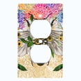 thumbnail image 2 of Metal Light Switch Plate Cover Unique Colorful Floral Bee Yellow Mandala BUT029, 2 of 13